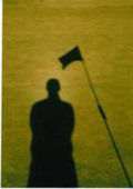 Schatten eines Golfspielers