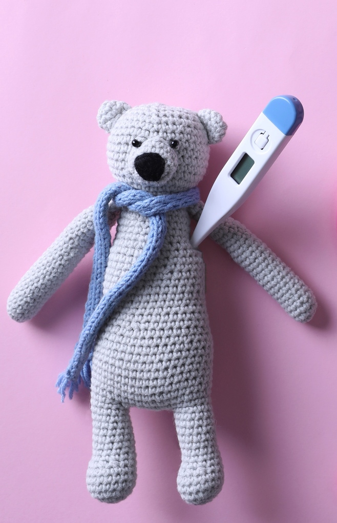  Teddy mit Fieberthermometer