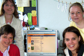 von links: Martina Noltemeier (MGH), Edda Feess (Frauenb&uuml;ro), Caren Egger und Bettina Scholz (MGH)
