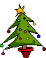 Wild blinkender Weihnachtsbaum