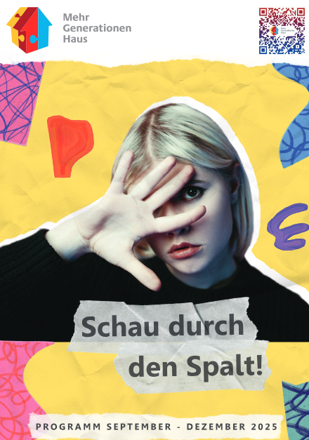 Frau mit Hand vor Gesicht – ›Schau durch den Spalt‹